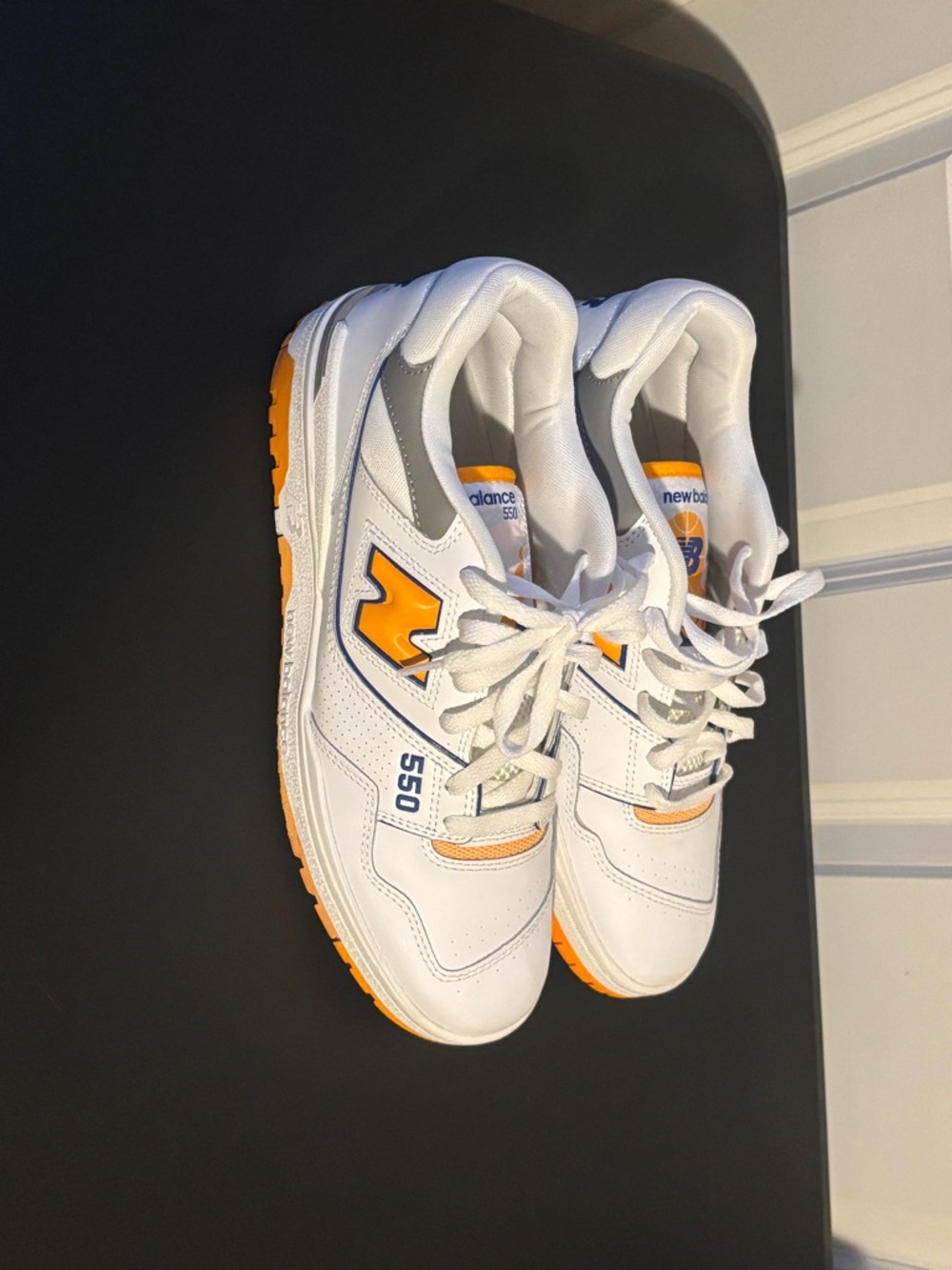 New Balance 550 White Yellow Size 10 Retro Sneaker